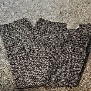 C2🔹️CJ Banks Women's Patterned Trousers - Black and Tan